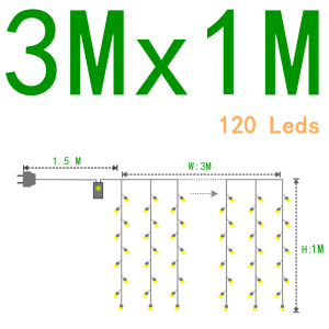 LED Icicle Curtain String Fairy Lights Garland For Birthday New Year Christmas Wedding Home Room Patio Party Decoration Lamps