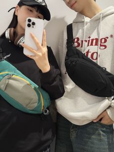 Casual and Lightweight Japanese Style Chest Bag Mens and Womens Same Outdoor Cycling Gym Bag All-Match Fashion Nylon Shoulder Messenger Bag