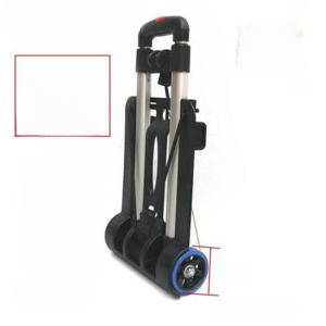 Portable Two-Wheel Shopping Cart Foldable Eco-Friendly Hand-Pulled Vegetable Buying Car Senior  Lightweight Trolley