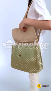 Sling Bag Polkadot Korean Style | Tas Selempang Anak Remaja | Kanvas Handmade