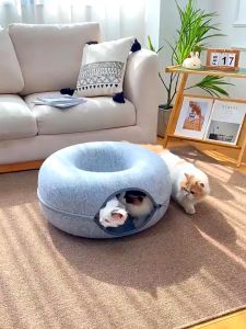 【P&P】บ้านแมวโดนัท อุโมงค์โดนัท บ้านแมว ที่นอนแมว อุโมงค์แมว อุโมงแมว ของเล่นแมว อุโมงค์แมวอเนกประสงค์