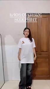 Tshirt Lengan Pendek Kaos Oversize Motif Lakers 23 Korean Style Bahan 100% Cotton Combed 24s