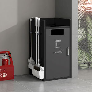 Large Size Iron Art Trash Can Hidden Garbage Box for Commercial Use Ideal for Tea Shops Fast Food Restaurants and Hamburger Shops