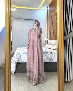 K-FASHION Gamis Set Hijab Terbaru Viral Baju Outfit Dewasa Kekinian Mewah Busanan Wanita Muslim Premium Model Baru BELA