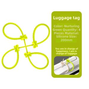 COLORFUL SUMMER DRESS | Travel Luggage Tag Anti-Loss Rope Silicone Luggage Tag