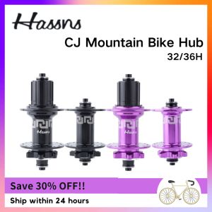 HASSNS Mountain Bike Hub CJ 32/36H 6-Pawl 72T Quick Release 4-Bearing Disc Brake Hub for Dirt Jump Bikes