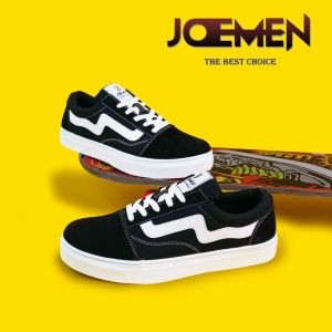 Joemen Sepatu Sneakers Pria Wanita J 93 High Quality 100% Brand Lokal Black White Classic