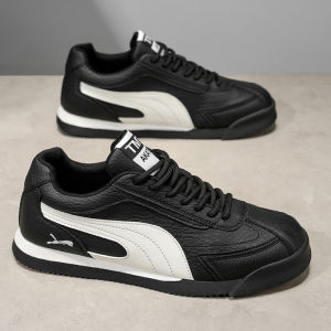 Autumn New Style Agam Mens Shoes Soft Bottom Leather Surface Casual Dequn Racing Sports Shoes for Youth Fashionable All-Match