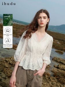 3COLOUR·S | Embroidered Top And Tank Combo Womens Wear Lyocell