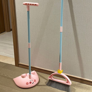 Cute Pig Broom And Dustpan Set for Home Cleaning Floor Kit Non-Stick Hair Trash Scoop Dormitory Small Broom Household Tools