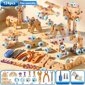 DIY Nut Hand Disassembly Assembly Puzzle Simulated Screwing Toolbox Early Educational Kids Toy Shape Insert Blocks Toys For Boys