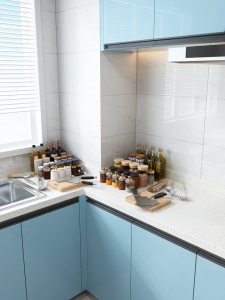 2 LAYER MULTI-PURPOSE STEEL KITCHEN ORGANIZER