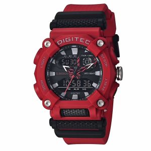 Jam tangan Pria Digitec DA-2178T tali rubber dualtime original