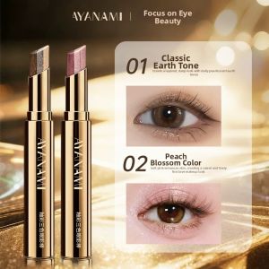 AYANAMI | Easy-to-Use Quick Application Eyeshadow Pencil Tri-color Gradient Matte Shimmer Earth Tones Highlighter and Brightener