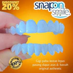 snap on smile gigi palsu 100% authentic satu set (atas & bawah)