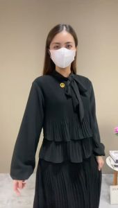 KAYLA DRESS PLISKET VIRAL BAHAN CERUTY BABYDOLL FULL PURING ONE SIZE FIT XL BB 70KG ABAYA TERBARU BUSUI