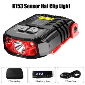 ESMARTER | XPE Strong LED Headlamp Mini USB Rechargeable Induction Clip Hat Lamp Night Fishing Camping Cycling Running Portable Headlight