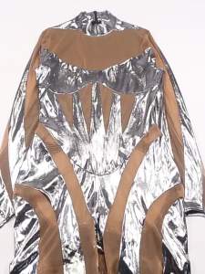 Disfraz Halloween 2025 Women Game Movie Tight Jumpsuit Alien Robot Mesh Hollow Silver Strip Bodysuit Cosplay Costumes Carnival