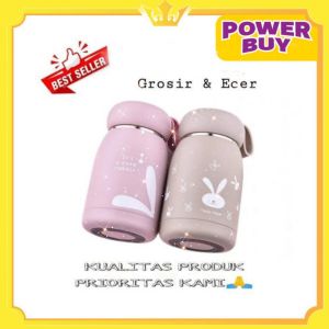 Botol Minum Gelas Kaca Motif Rabbit/Kelinci 330ml Botol Minum/Tremos