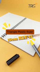 TRG Triangle Plastic Ruler 15cm RLT-15 - Penggaris Plastik Segitiga 15 cm TRG