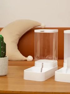 Pet Automatic Feeder 4.8L Large Capacity Cat Dog Water Dispenser Feeder Set Pet Integrated Automatic Food Bowl