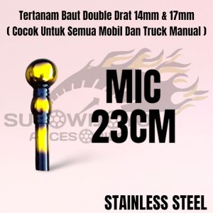 Tuas Tongkat Shift Gear Knob Manual Persneling Mobil/Truck Universal Stainless Steel