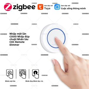 Tuya ZigBee Nút Ấn Không Dây Điều Khiển Từ Xa Thông Minh Bộ Điều Khiển Chuyển Cảnh Chạy Bằng Pin Điều Khiển Ứng Dụng Thiết Bị Tự Động Hóa Gia Đình
