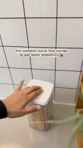 Inochi Hokkaido 1400ml Airtight Dry Food Storage Container | BPA-Free Transparent Antibacterial Lid Seal