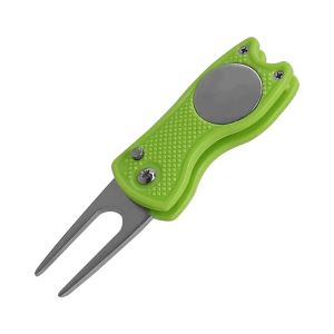 Golf Divot Repair Tool with Golf Ball Tool Pitch Groove Cleaner Putting Green Fork Training Aids Foldable Golf Accessories