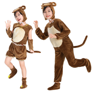 Kids Little Monkey Costume Kindergarten Cartoon Dancing Dress Monkeys Grasp for the Moon Adult Monkey Animal Performance Costume