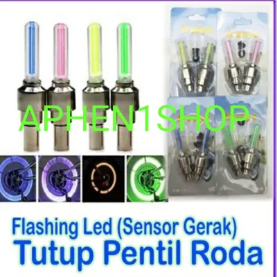 tutup pentil led lampu nyala otomatis motor mobil sepeda ada isi 1 sama 2