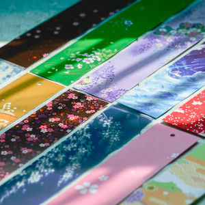 Phong Cách Nhật Bản Chuông Gió Phụ Kiện Mini Tươi Ngắn Tập Sách Viết Thiệp Phước Lành PVC Sakura Thẻ Treo