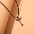 Hazbin Necklace Lover Heart Portal Inspired Key Pendant Hotel Lucifer Alastor Cosplay Necklace for Women Men Choker Jewelry Gift. 