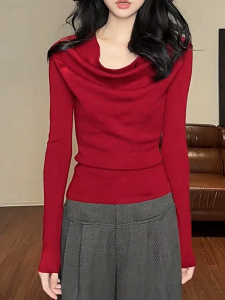 QINGNAER | Youthful and Skin-Friendly Long-Sleeve Tunic