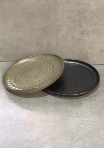 Muraditohome Aesthetic Textured Stoneware Dinner Plate 10.25x1 inches
