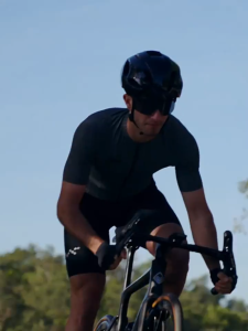 Santic ผู้ชายขี่จักรยานสามกีฬาชุดยาวขี่หมอนหายใจแขนสั้นการแข่งขันจักรยานชุดกีฬา