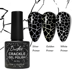 12ml Magic Crackle Nail Polish Air Dry Cracking Gel Varnish Set Hybrid Vernis Semi Permanent Art Base Top Coat Manicure Design