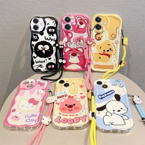 เคสโทรศัพท์ OPPO A3X A3 OPPOA3X OPPOA3 เคสซิลิโคนนิ่มลาย3D คลาสสิกสำหรับตุ๊กตาสายคล้องสั้นการ์ตูน2024