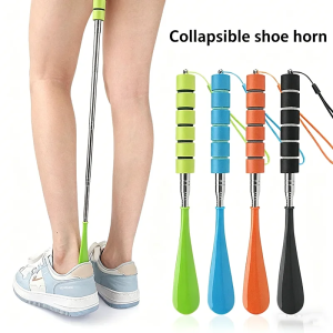 Stretchable Long Metal Shoehorn 30cm-71cm Shoe Horn for Pregnant Women Elderly People Household Shoe Spoon Shoe Spatula