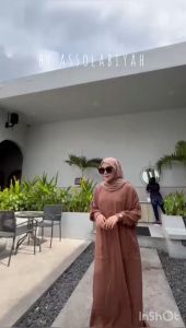 GAMIS ABAYA ASOLABIAH  KANCING TANGAN  BAJU MUSLIM TERBARU