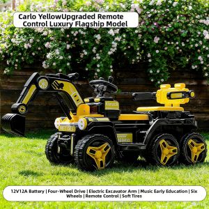 YUEZHANJINGDU | Electric Remote Control Excavator Toy Car For Kids Twin Seating