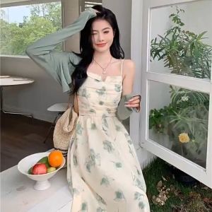 Dress Wanita Korea Style Cardigan Terbaru Gaun Midi Pesta Dewasa Press Body Kekinian Dres Adem DK10