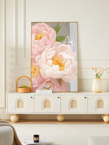 Modern Simplified Style Large Size Artistic Peony Flower Living Room Wall Decorative Painting Entrance Hall Sofa Background Wall