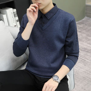 JIFANPAUL | Warm Mens Knit Shirt for Autumn and Winter