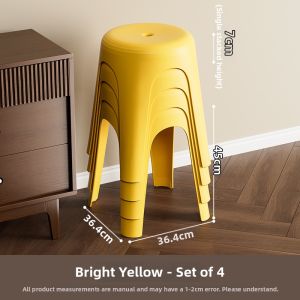 Citylong | Soft and Thick Stacking Plastic Round Stool