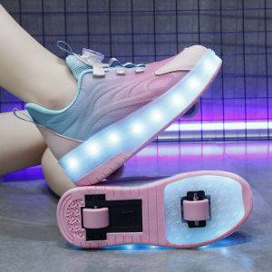 Retractable Roller Skates for Children 4 Wheels