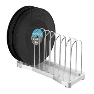 Vinyl Record Stand Storage Holder for 12" LP 7" EP Vinyl Records Drying Table Record Stand Stainless for 10pcs Records