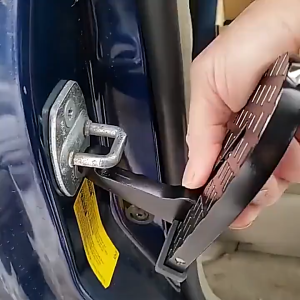 2in1 Foldable Car Door Step Hook Foot Pedal Stand Latch Glamping Roof Rack Safety Hammer Truck 4x4