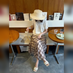 YUFUQING | White Korean Style Round Neck Short Sleeve Womens Loose Half Skirt Two Piece Set Summer Casual High Waist Polyester Fiber