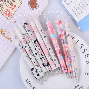 GYN Pulpen Pen Gel Cute Cartoon / Mekanik Motif Kartun/ Pena Gel Mekanik Lucu/ Pulpen Aesthetic